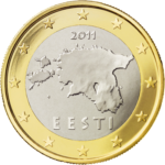 Euromünze 1 Euro estland – nationale Seite