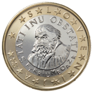 Euromünze 1 Euro slowenien – nationale Seite