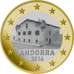 Euromünze 1 Euro andorra – nationale Seite