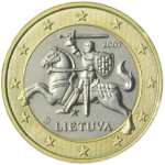 Euromünze 1 Euro litauen – nationale Seite