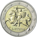 Euromünze 2 Euro litauen – nationale Seite