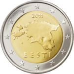 Euromünze 2 Euro estland – nationale Seite