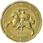 Euromünze 20 Cent litauen – nationale Seite