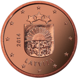 Euromünze 5 Cent lettland – nationale Seite